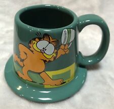 Vintage 1978 Garfield Irish Leprechaun Hat 8oz Green Ceramic Coffee Cup Mug picture