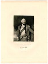 CHARLES CORNWALLIS, Revolutionary War British General/Yorktown, Engraving 9745 picture