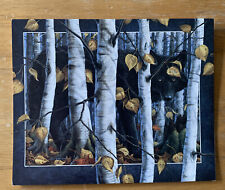 VTG 1999 Bookmark Deluxe Notecards Forest Shadow By Michael Monroe Black Wolf 13 picture