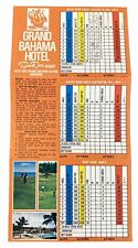 Grand Bahama Hotel And County Club Golf Course Map Score Card A Jack Jar Resort picture