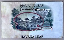 Vintage Original Large Havana Leaf Cigar Label “Envidiable Cigars” from 1909 picture