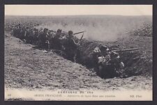 FRANCE, Postcard, Line infantry in a trench, Propaganda, WWI picture