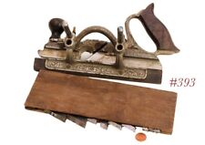 nice shape  STANLEY TOOLS 46 SKEW PLOW COMBINATION PLANE w cutter irons picture