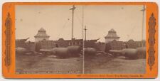 BOSTON SV - Charlestown Navy Yard - Battery & Cannon - Woodward 1880s picture