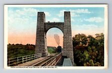 High Bridge KY-Kentucky, Train Approaching High Bridge Antique Vintage Postcard picture