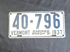 1936 Vermont License Plate - Original 1937 picture