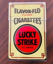 Lucky Strike Themed Metallic Silver Flip Top 100'S Cigarette Case UNBRANDED picture
