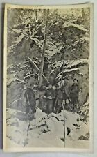 Early 1900's Large Group of Deer Hunters in Rough Terrain RPPC Postcard 6077 picture