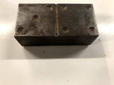 VINTAGE HEAVY WEIGHT SOLID STEEL DOMINO PIECE - UNIQUE PAPERWEIGHT *** picture
