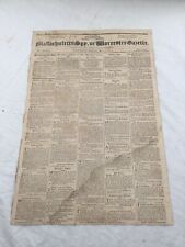 Massachusetts Spy or Worceser Gazette May 13th 1812 Vintage Newspaper Antique picture