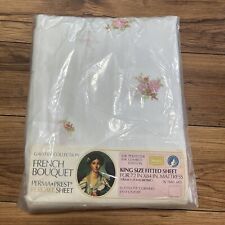 Vintage SEARS Fitted Sheet  French Bouquet King Size NOS picture