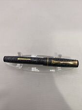 1935 Vintage Onoto Fountain Pen Gold Nib Trim Gray Transparent Mesh Lever Filled picture