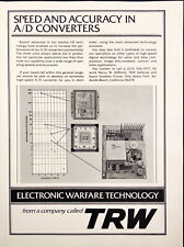 1977 TRW Electronic Warfare Print Ad Anaglog to Digital Converters Air Force picture