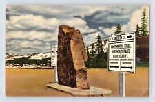 Postcard Colorado Berthoud Pass CO Marker Route 40 1940s Unposted Linen picture