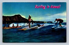 Surfing in Hawaii Sport of Kings Postcard picture