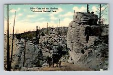 Yellowstone National Park, Silver Gate, Hoodoos, Vintage Souvenir Postcard picture