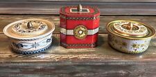 Set Of 3 Vintage Tins With Finials picture