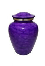 Handcrafted Purple Adult Ashes Cremation Urns For Funeral 200 Cubic Inch picture