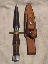 RANDALL MADE Vintage Model 2-6 Fighting Stiletto Knife w/Original Stone & Sheath picture