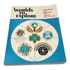 Worlds to Explore Brownie & Junior Girl Scouts Handbook Book Guide 1977 picture