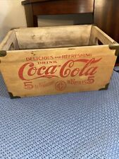 Coca Cola Soda Bottles Coke Wood Crate Box 9.5” x 6.25
