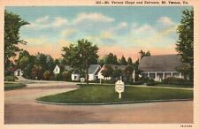 Vintage Postcard 1930's Mount Vernon Shops and Entrance Virginia VA picture