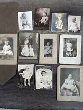 Late 1800s - early 1900s baby photograph collection of 11 pictures picture