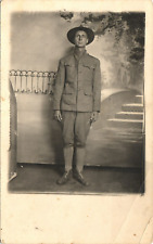 DENVER COLORADO WW1-ERA DOUGHBOY SOLDIER real photo postcard rppc co portrait picture