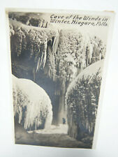 c.1924 Cave of Winds in Winter Niagra Falls New York Vintage Postcard RPPC picture