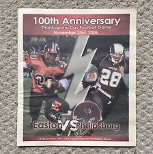 2006 Easton vs Phillipsburg 100th High School Football Game Newspaper Supplement picture
