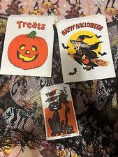Lot of 3 Halloween Paper Treat Hallmark Vintage USA picture