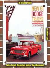 METAL SIGN - 1961 Dodge Sweptline Pick Up Truck - 10x14 Inches picture