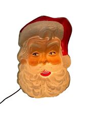 Vtg Large 18” Christmas Santa Face Molded Plastic And Cardboard 1950’s Light up picture