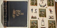1880 antique EXCEPTIONAL SCRAPBOOK victorian trade card die cuts album 90pgs picture