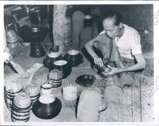 1956 Chiengmai Thailand This Thai Woman Made Exotic Lacquerware Press Photo picture
