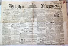 1867 Wiltshire Independent newspaper, Penny Red stamp shipped to Grand Rapids MI picture