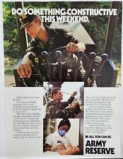 1988 U.S. Army Reserve Be All You Can Be Recruiting Vintage Poster Print Ad picture