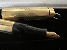 Pen Fountain Pen Plated Gold Pen Gold 14K Pouch By Refilling Marking Antique picture