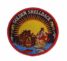 USN NAVY GOLDEN SHELLBACK PATCH LINE CROSSING EQUATOR INTERNATIONAL DATELINE picture
