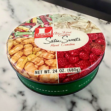 Vintage LUDEN'S Satin Sweets Hard Candies Candy Tin Container Advertising 6.5