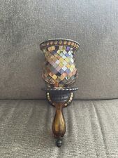 PartyLite GLOBAL FUSION Mosaic Tile Glass Sconce picture