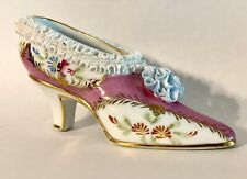 Vintage Royal Paris Levi Hand Painted Floral Victorian Porcelain Shoe Lace Trim picture