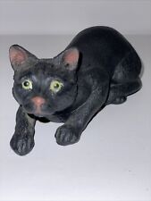Vintage 1992 Universal Statuary 7” BLACK CAT Green Eyes picture