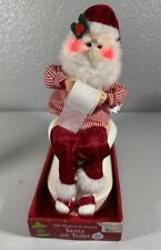 RARE NIB Musical Animated Santa On Toilet Singing Farting Santa Funny Works NEW picture