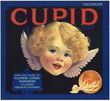 CUPID Vintage Fillmore Citrus Label *An Original Fruit Crate Label*, w78 picture