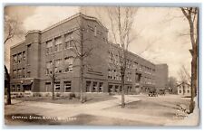 1936 Central School Building Car Wausau Wisconsin WI RPPC Photo Vintage Postcard picture