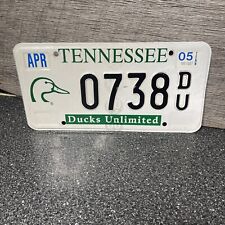Vintage Obsolete Ducks Unlimited DU Tennessee License Plate 0738 2005 picture
