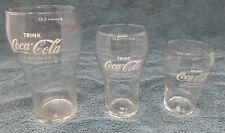 LOT of 3 German Trink Coca-Cola Glass Limonade Koffeinhhaltig 3 Sizes Coke    picture