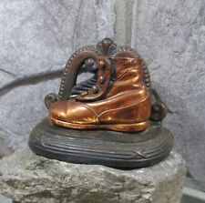 Vintage Bronze Baby Shoe Bookend picture