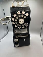 Vintage Jim Beam Whiskey Black 3-Coin Slot Rotary Dial PayPhone Decanter picture